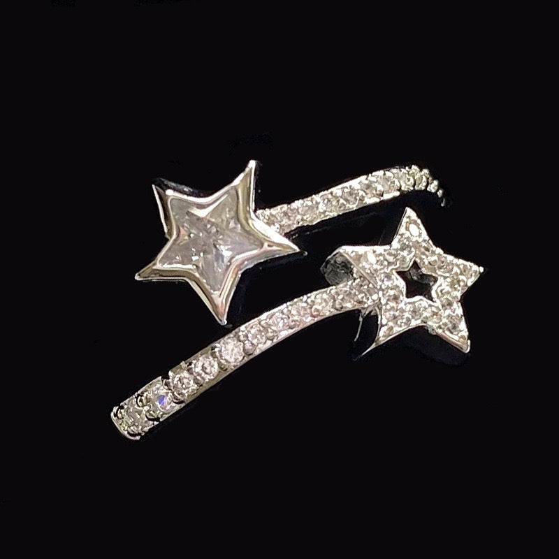 Twin stars zircon rings