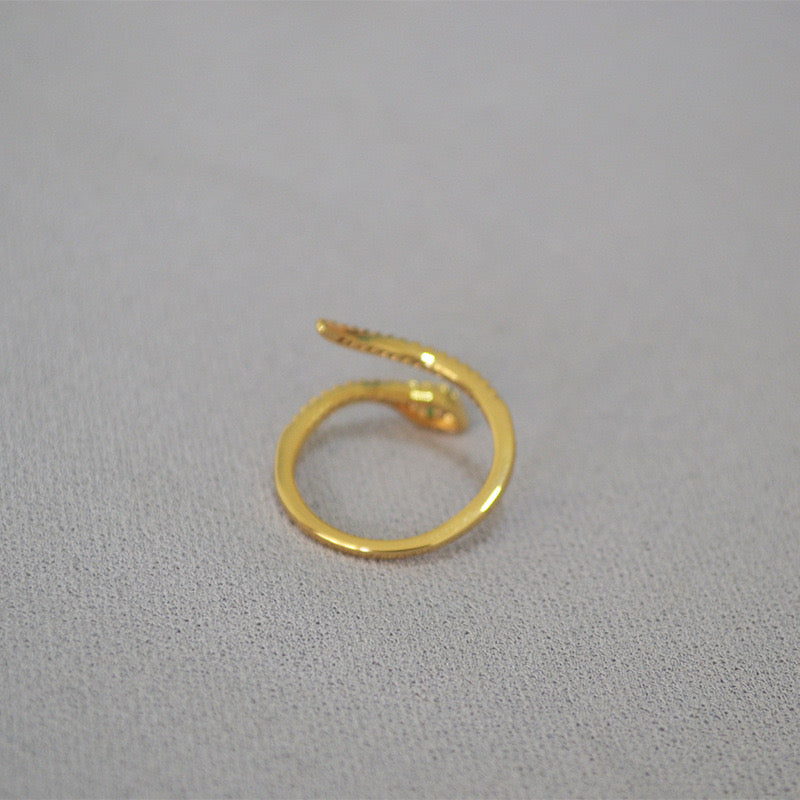 Golden snake ring