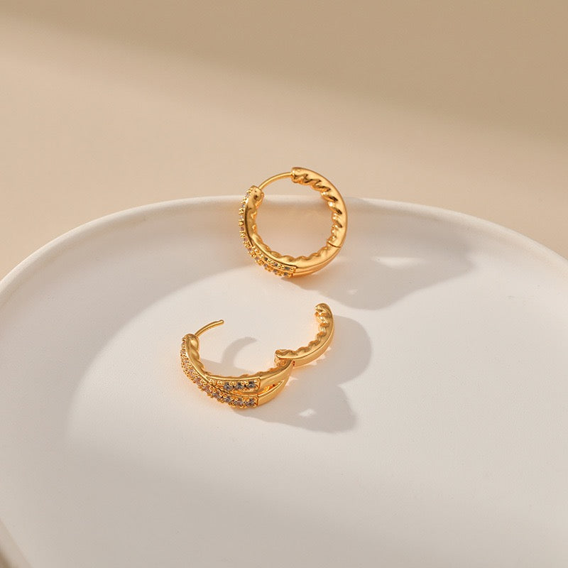 Gold plated hoops