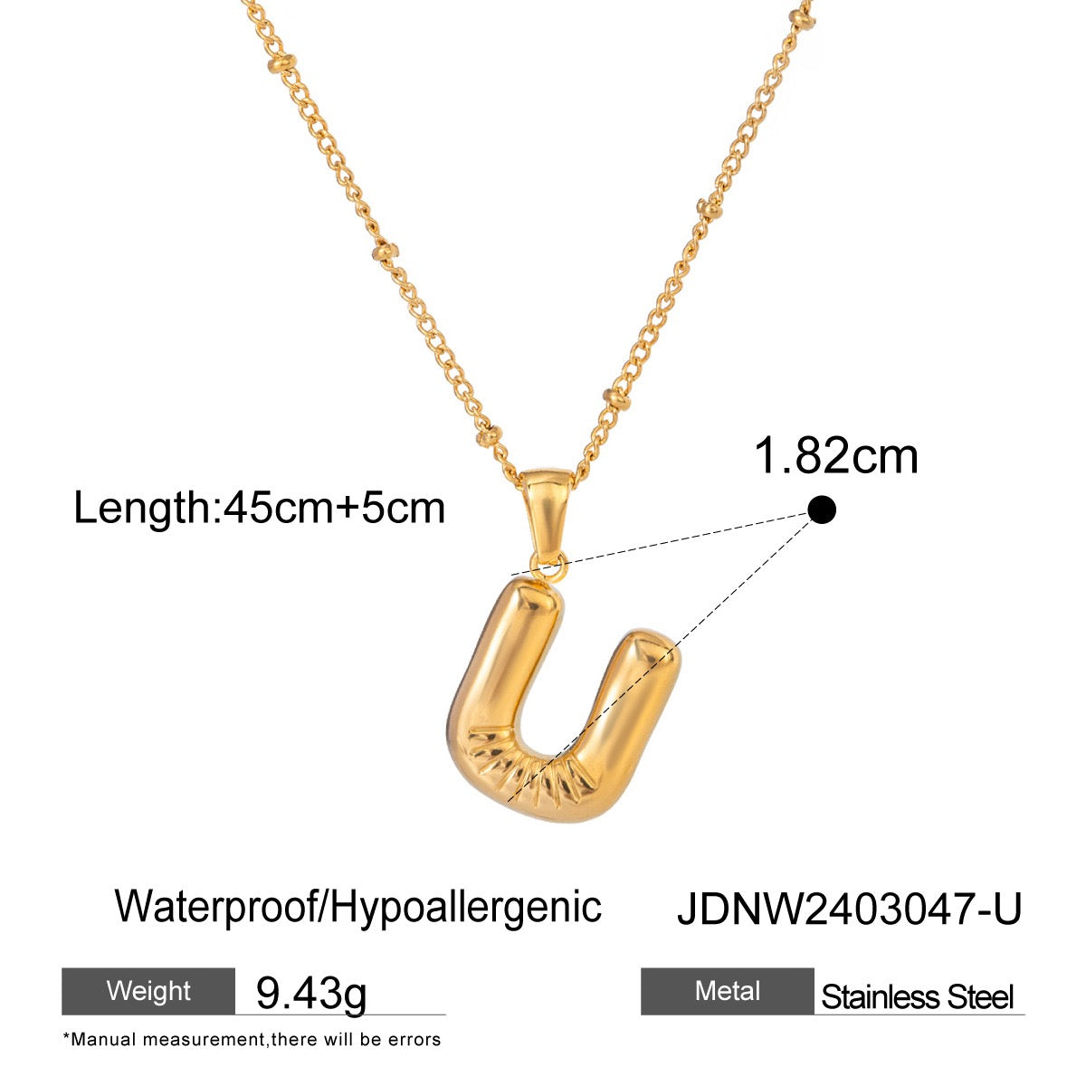 Alphabet name necklaces