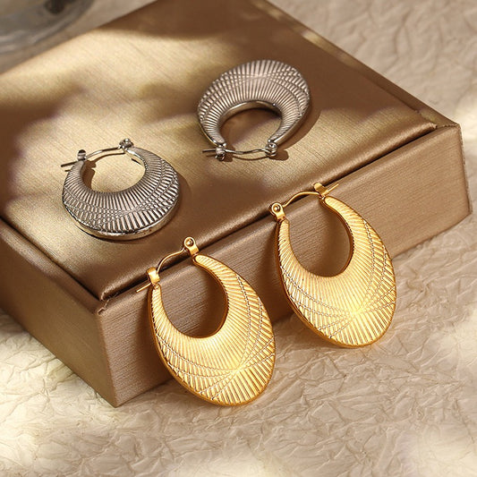 Big sunny hoops earrings