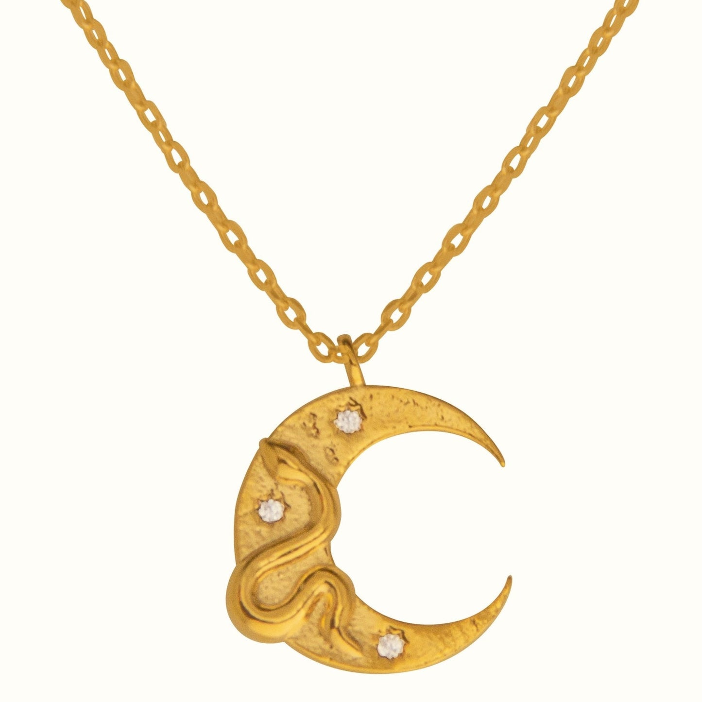 Snake moon necklace