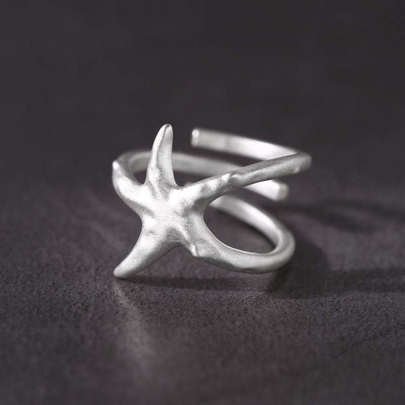 Sea star Silver ring