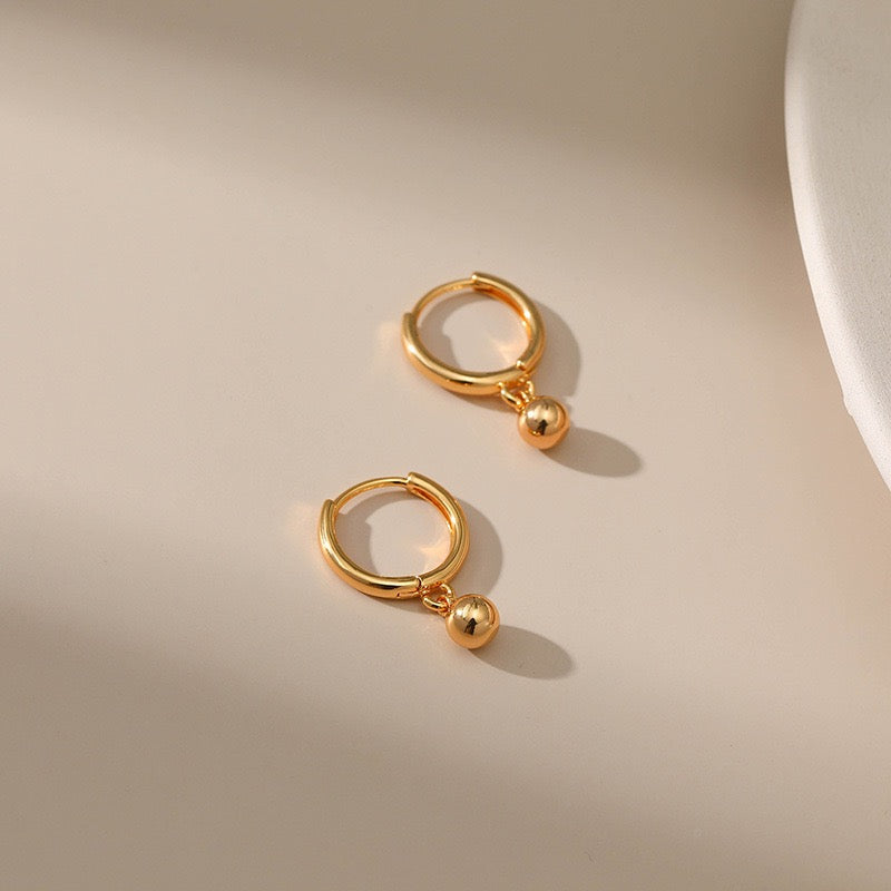 Gold plated hoops