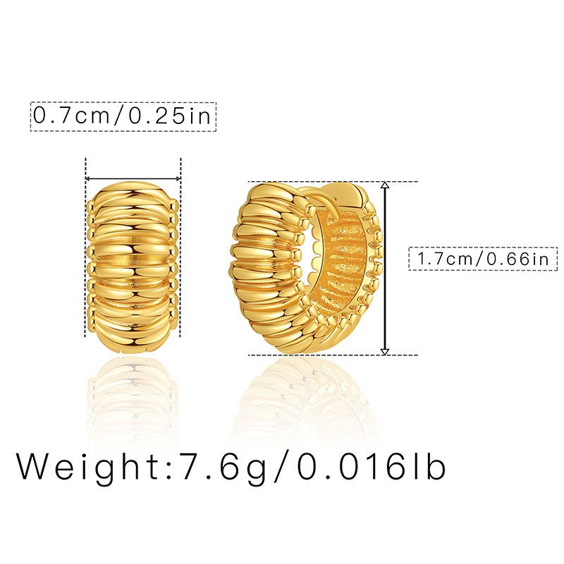 Gold plated hoops