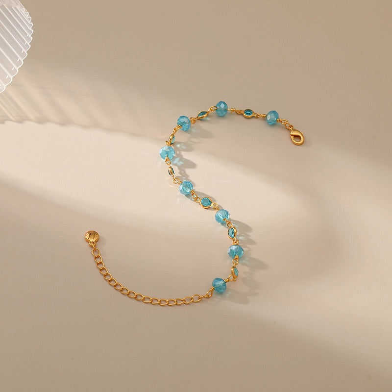 Light blue zircon bracelet