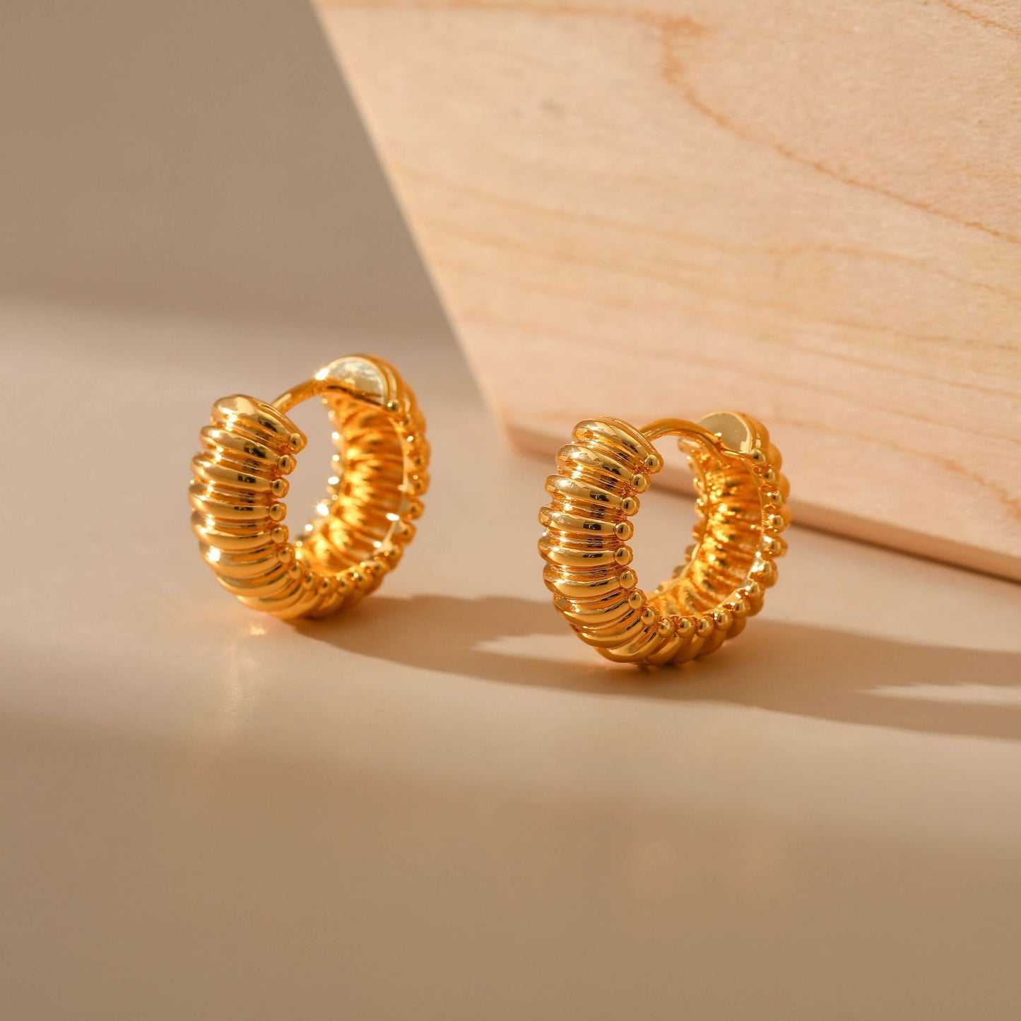 Gold plated hoops