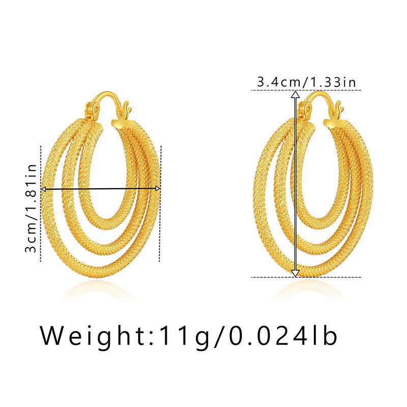 Gold plated hoops