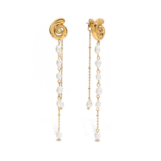 Swirl shell earrings