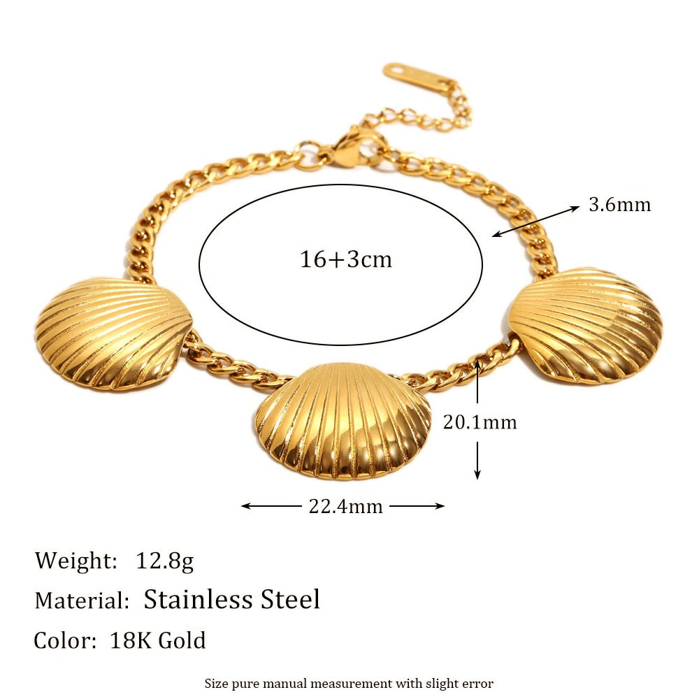 Big three shell bracelet