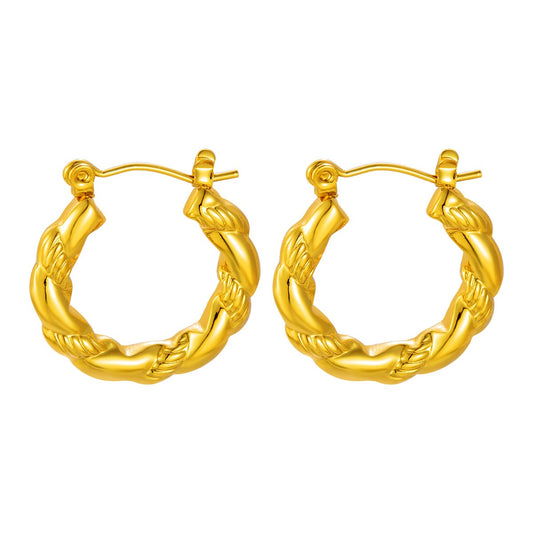 Dainty braid hoops