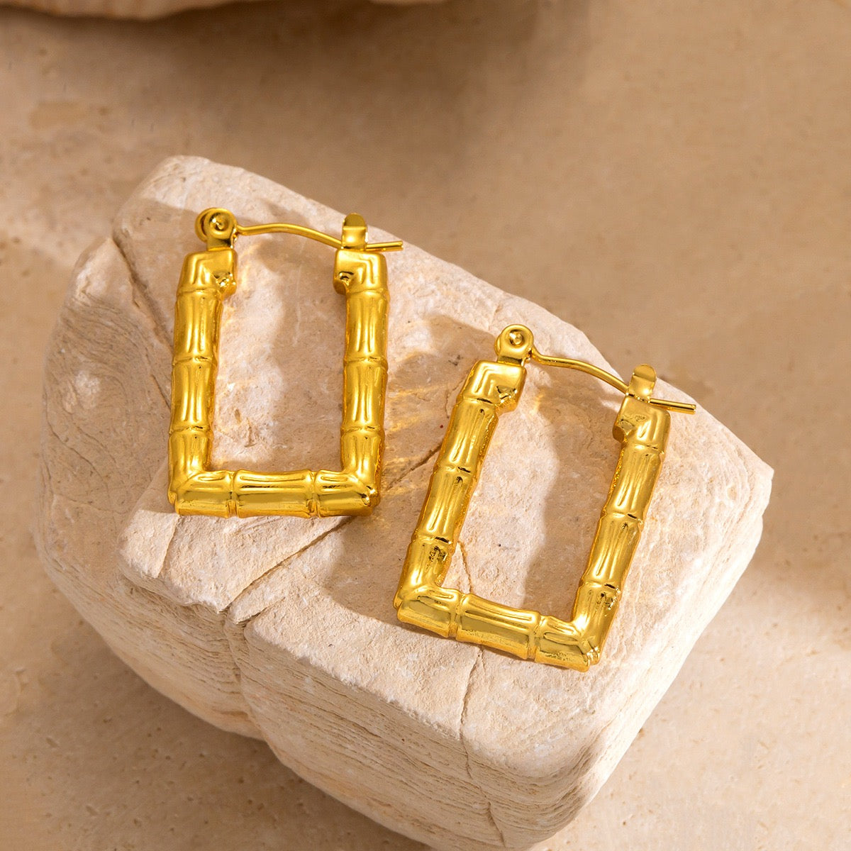 Bamboo square hoops