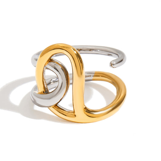 Twisting lines ring