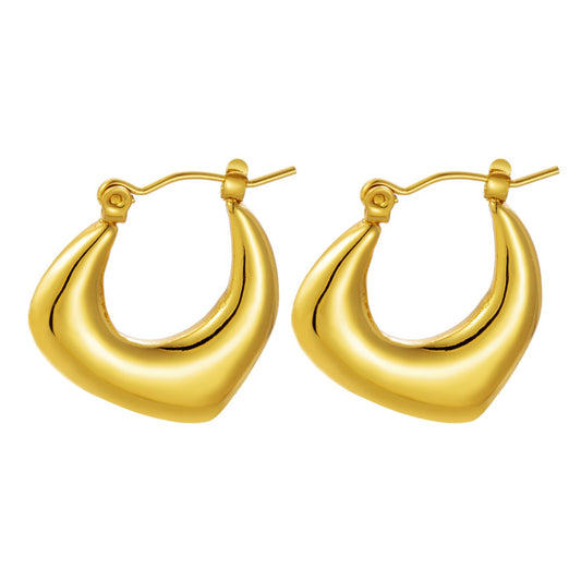 Tilted heart hoops