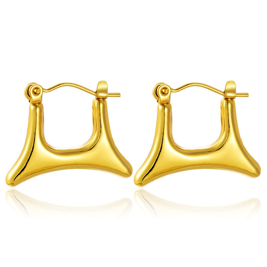 Dainty square hoops