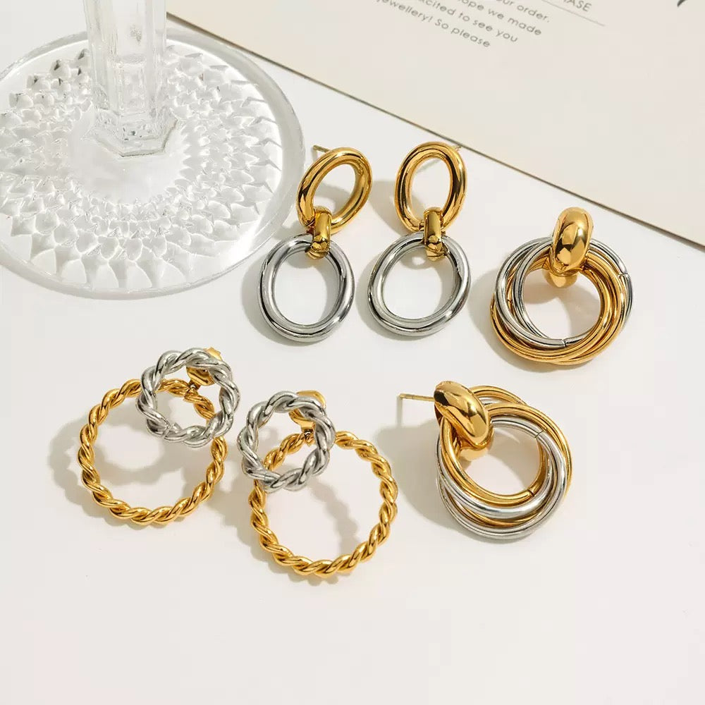 Vintage two tones earrings