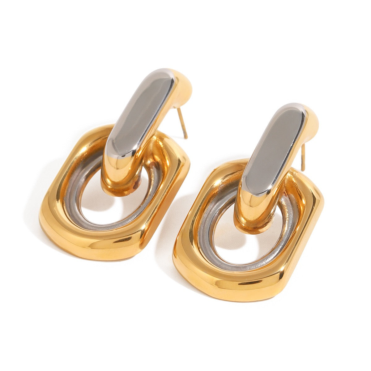 Amelia two tones earrings