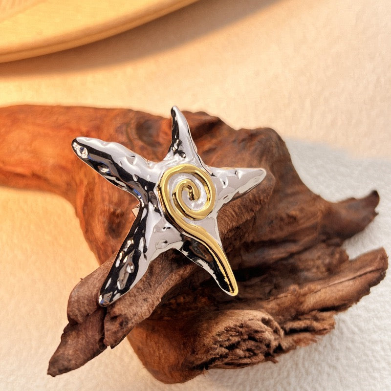 Swirl star big ring