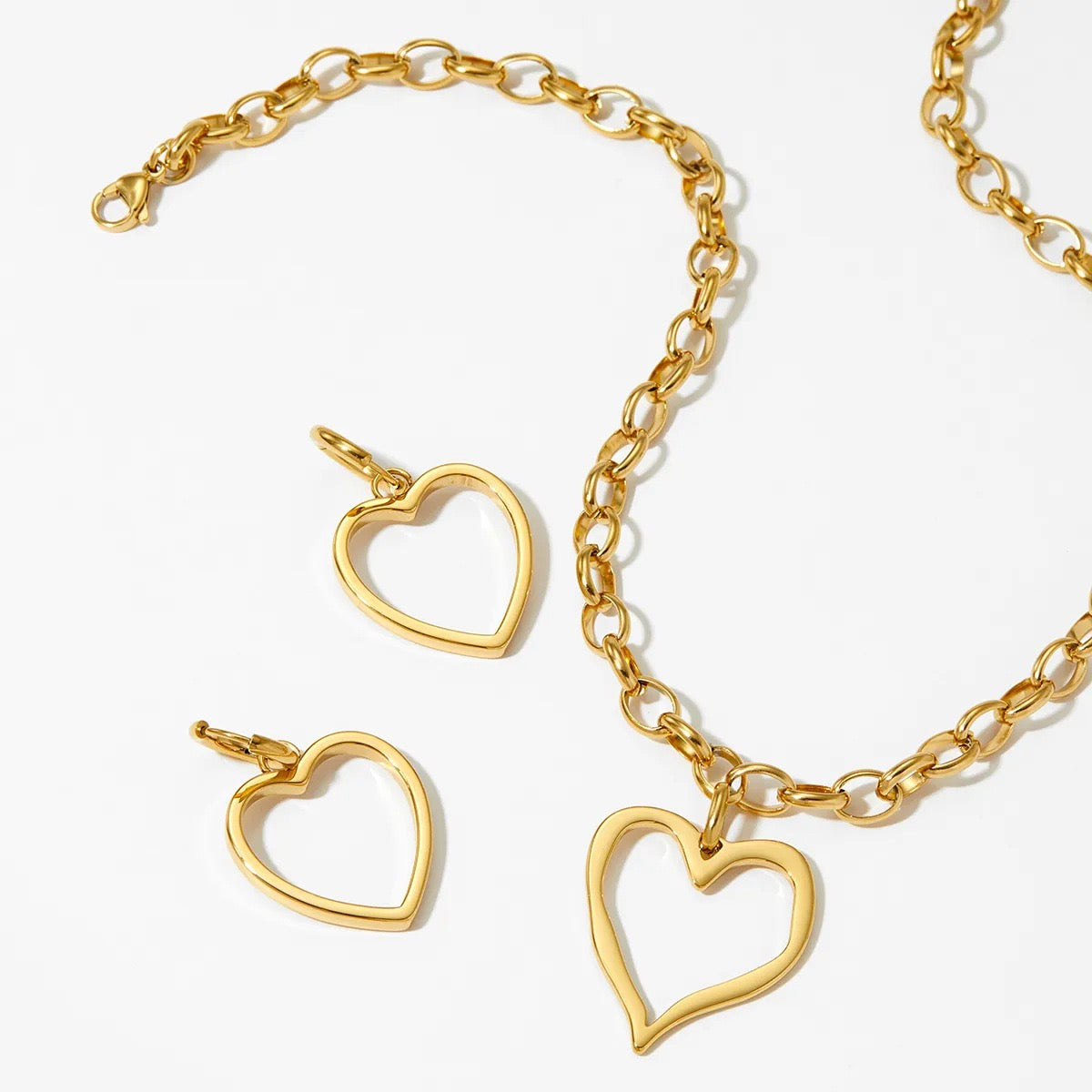 Big heart statement necklace