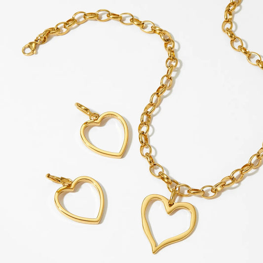 Big heart statement necklace