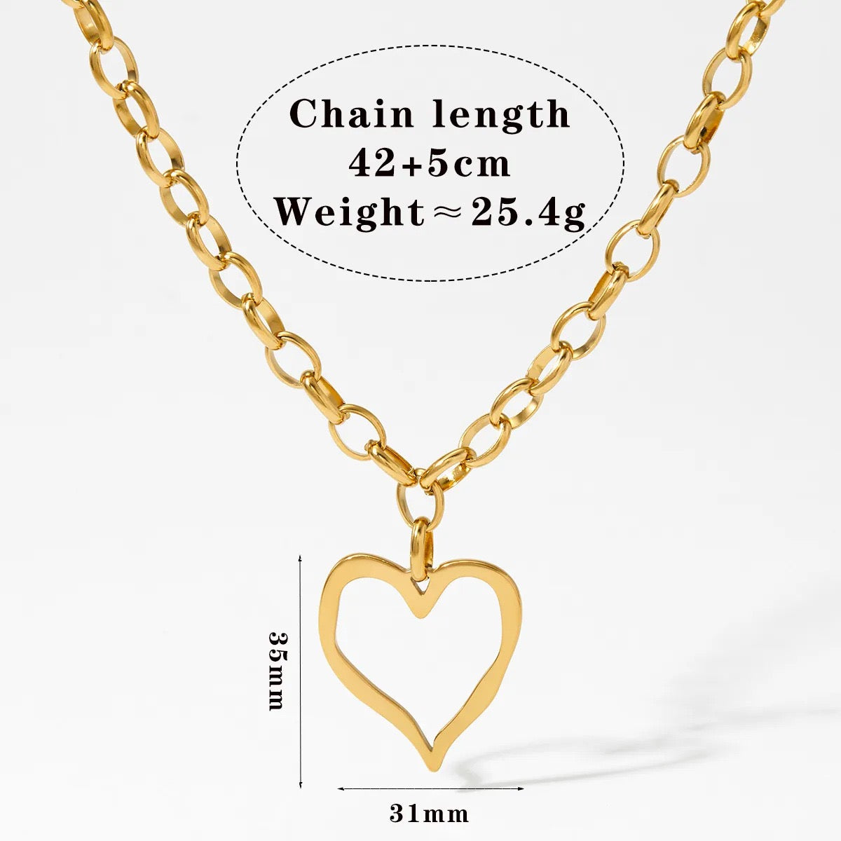 Big heart statement necklace