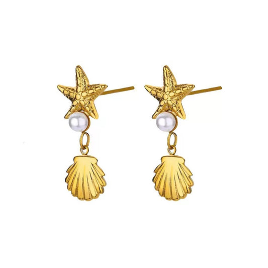 Dainty starfish earrings