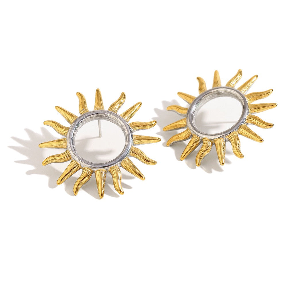 Sun flower earrings