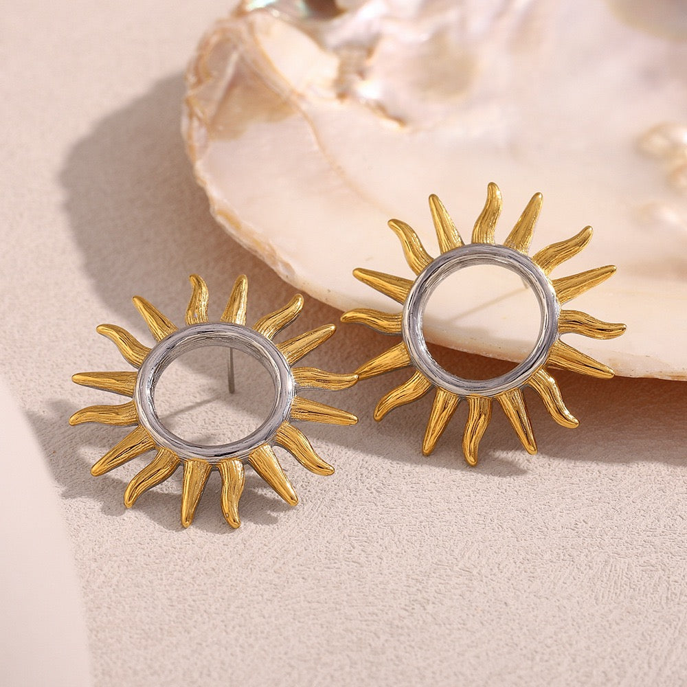 Sun flower earrings
