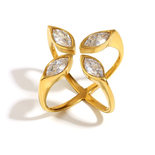 Cross rock ring