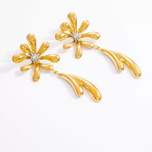Statement flower earrings