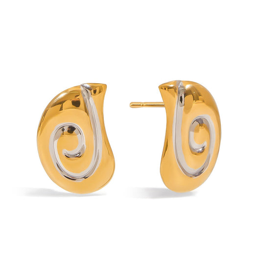 Two tones shell earrings