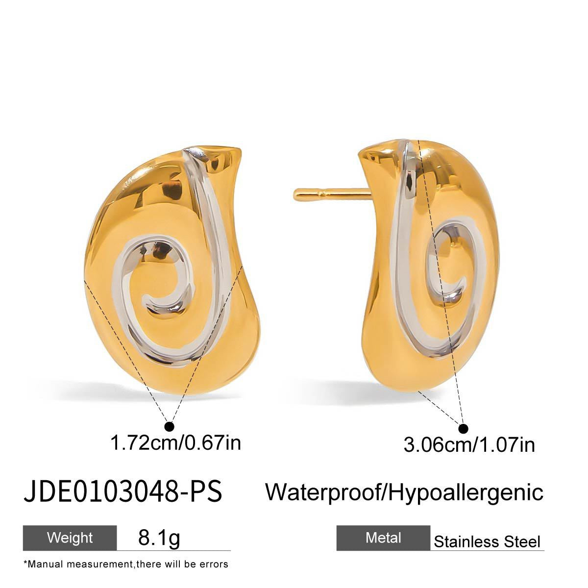 Two tones shell earrings