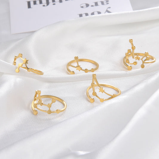 Zodiac star signs rings