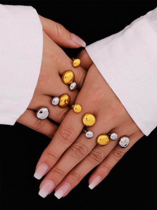 Double beady rings