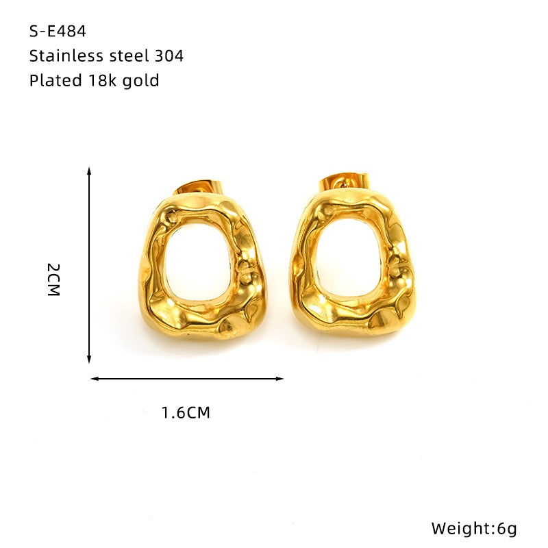 Dainty statement hoop earrings