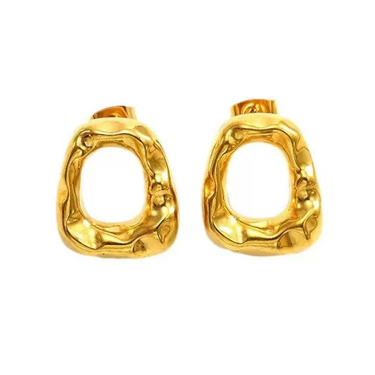 Dainty statement hoop earrings
