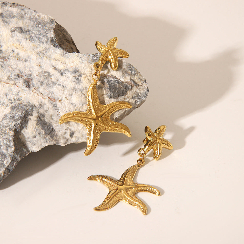 Sea star earrings