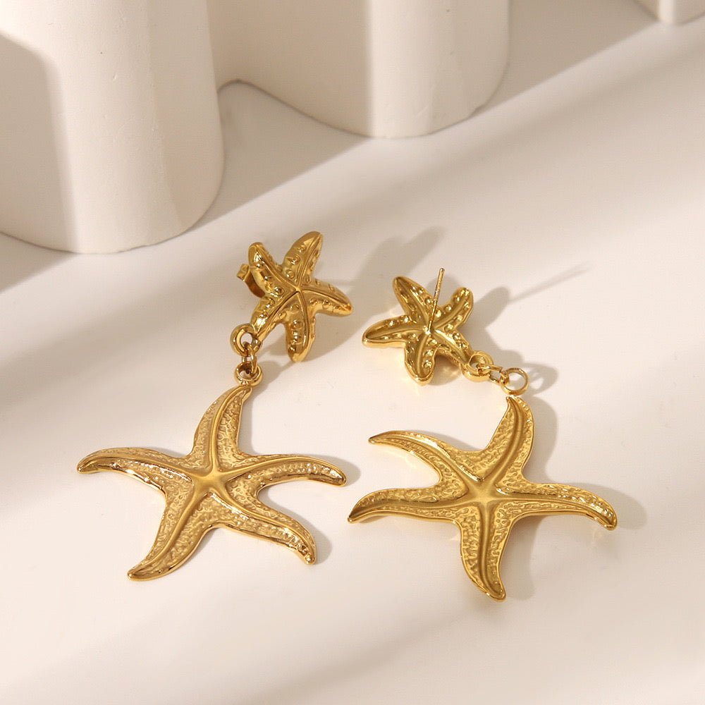 Sea star earrings