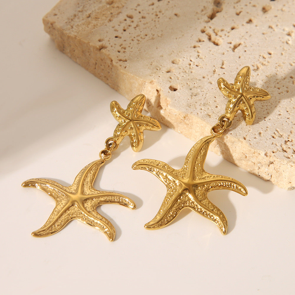 Sea star earrings