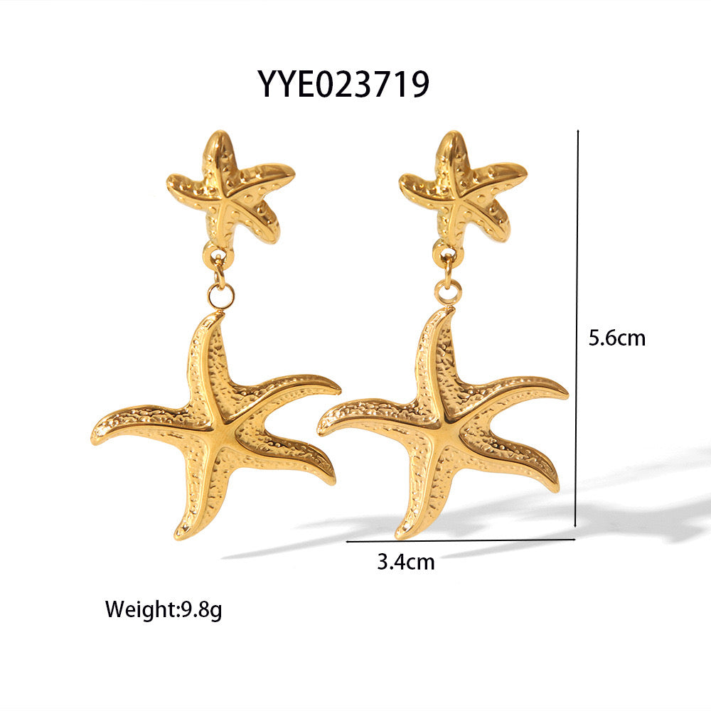 Sea star earrings