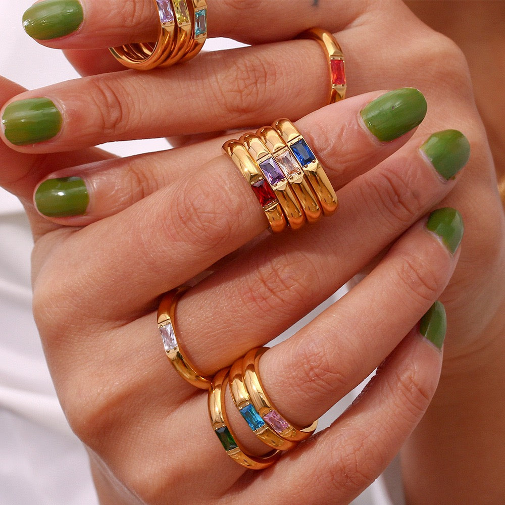 Birth stone rings