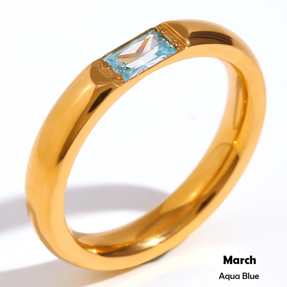 Birth stone rings