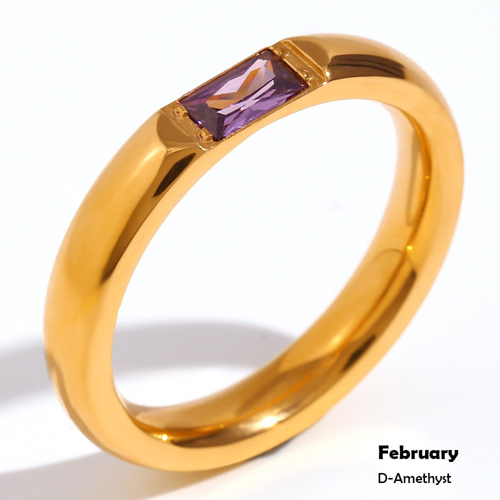 Birth stone rings
