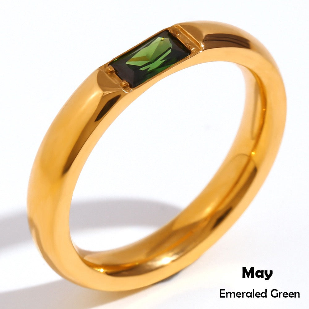 Birth stone rings
