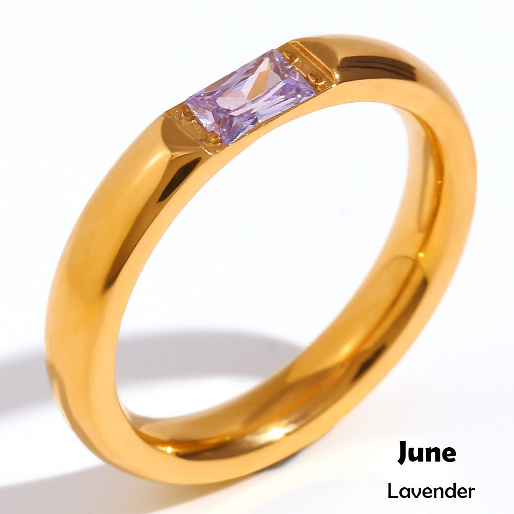 Birth stone rings