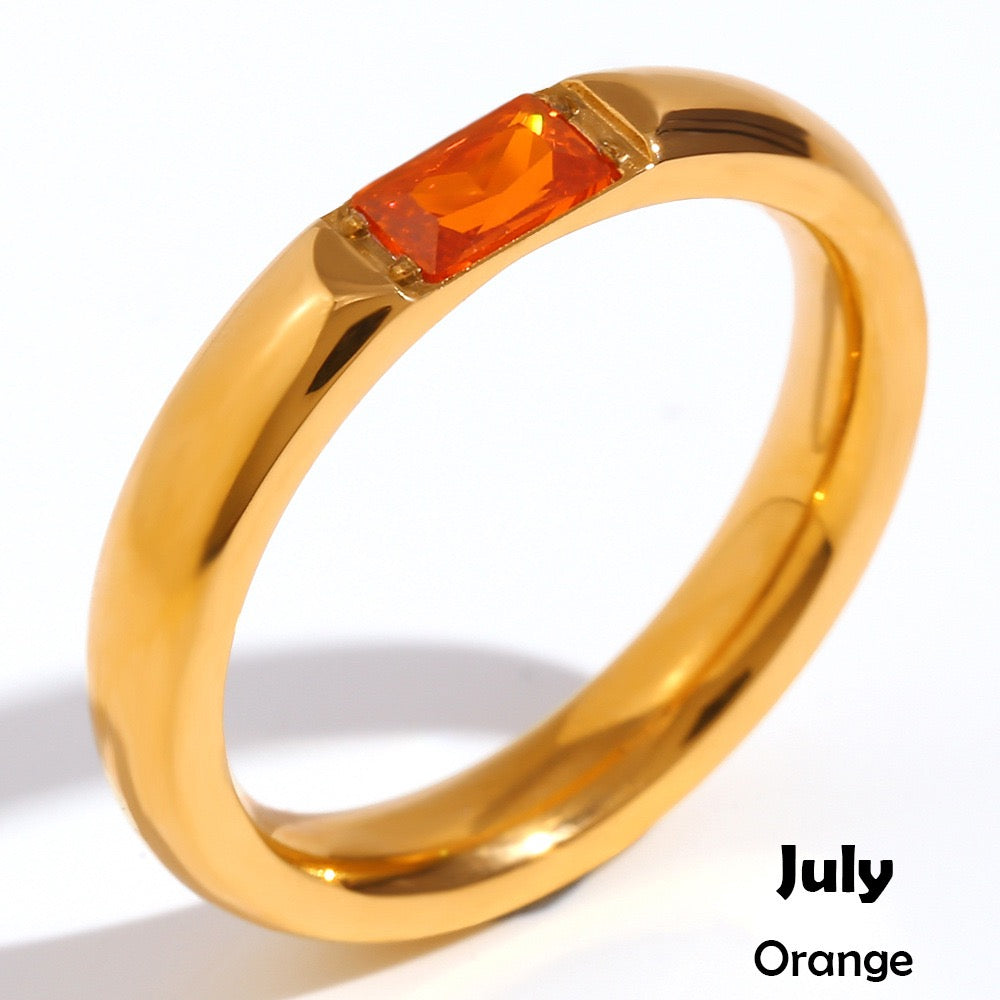 Birth stone rings