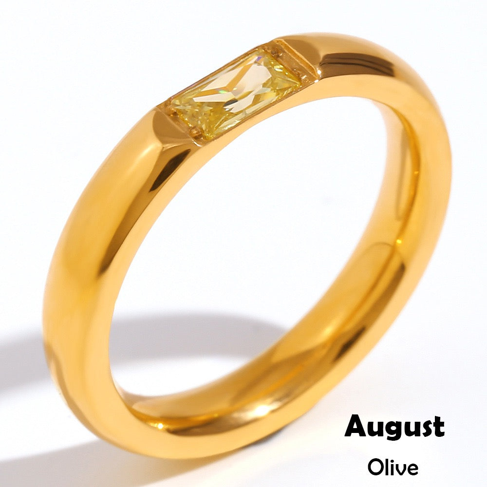 Birth stone rings