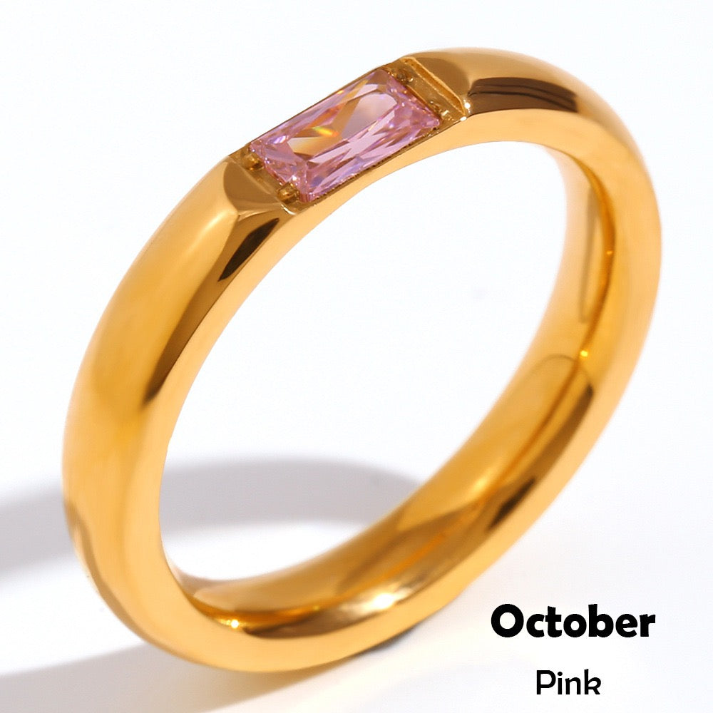 Birth stone rings