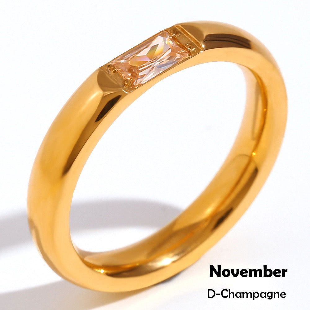 Birth stone rings