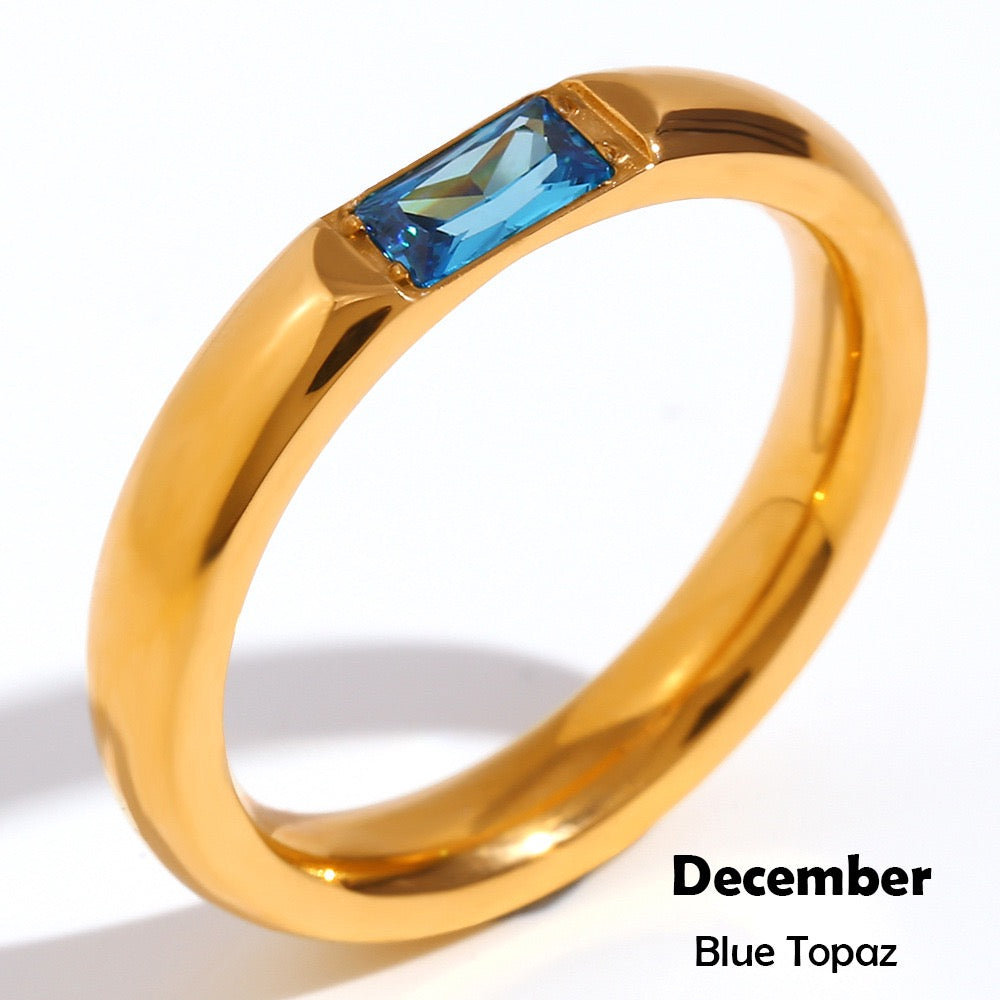 Birth stone rings